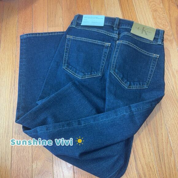 NWT Calvin Klein Women's Signature 90s Straight Jeans Classic Jeans W25 Blue - Picture 8 of 8